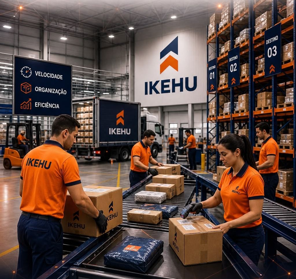 Equipe IKEHU realizando triagem de cargas no Cross Docking